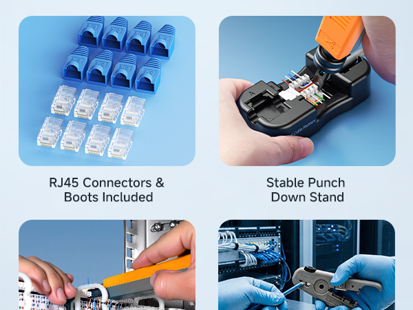 Cable Matters 7-in-1 Network Tool Kit with RJ45 Ethernet Crimping Tool, Punch Down Device