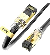 CNCOB Cat 8 Ethernet Cable 3 ft S/FTP 23AWG LAN Cable High Speed Patch Cord 40Gbps 2000Mhz Shield...