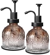 SheeChung Vintage Soap Dispenser, Kitchen Dish Soap Dispensers with Pump Mat, Glass Hand Soap Dis...