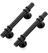 Ravinte 30 Pack 5 Inch Cabinet Pulls Kitchen Cupboard Handles with Round Base Matte Black Drawer ...