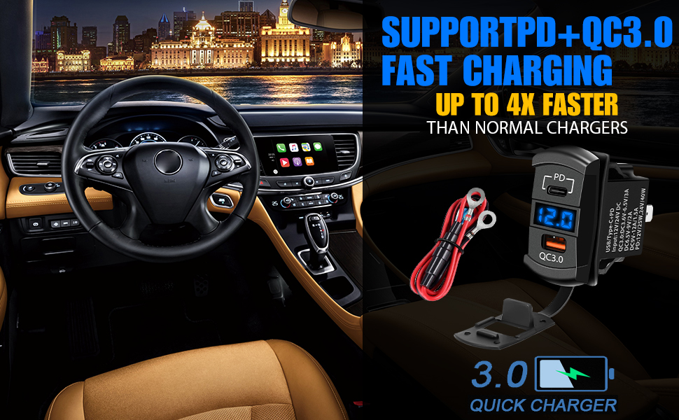 12v usb charger multi port