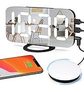 Miowachi Loud Digital Alarm Clock for Heavy Sleepers Adults with Bed Shaker, 2 USB Charger, Adjus...