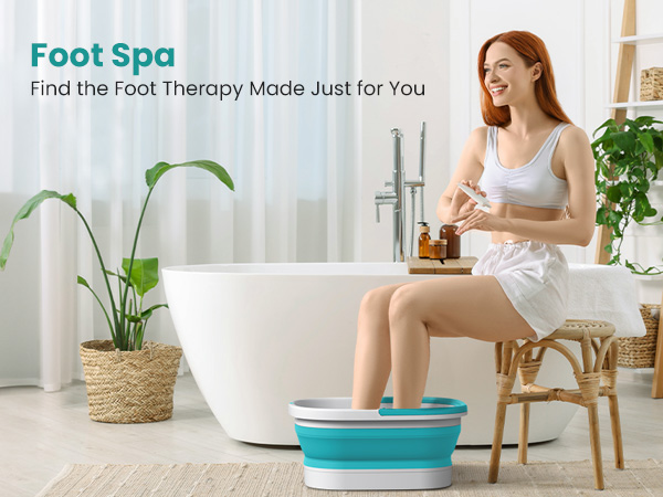 Nekteck Foot Soaking Tub Collapsible Bucket for Foot Bath Soak Pedicure Foot Spa Gifts Men Women