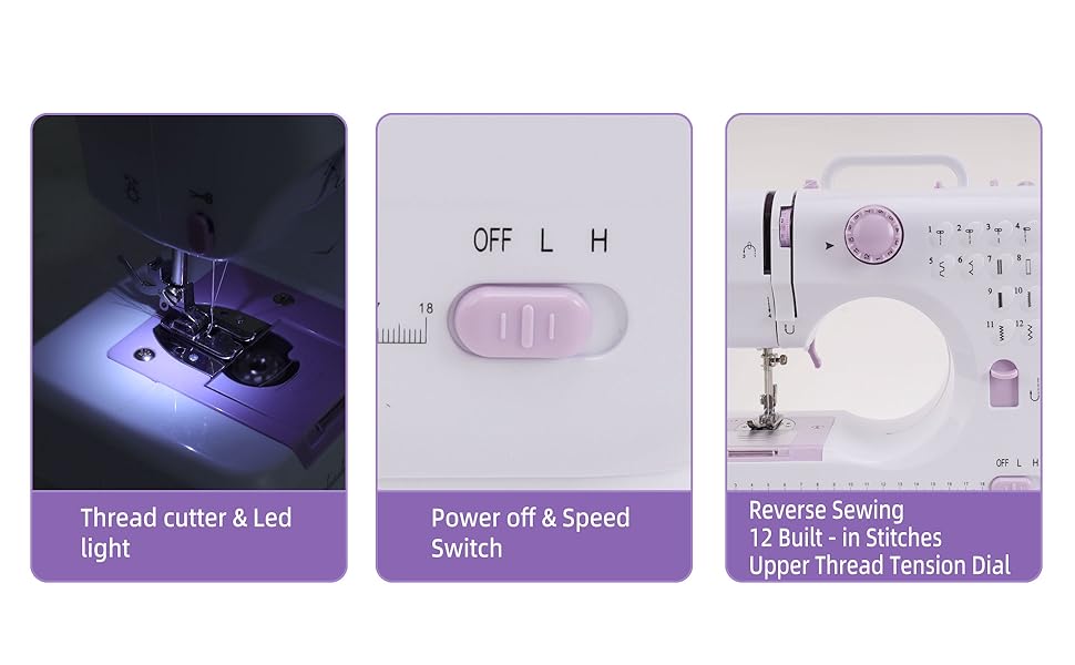 505A sewing machine with forward and reverse stitches