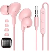 iMangoo Wired Earbuds with Microphone, All Day Wear Headphones for Airplane Travel, S/M/L in Ear ...