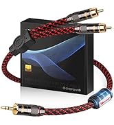 TODN 3.5mm to RCA Audio Cable for Audiophile with OFC Core, Shielded RCA to AUX Cable for Smartph...