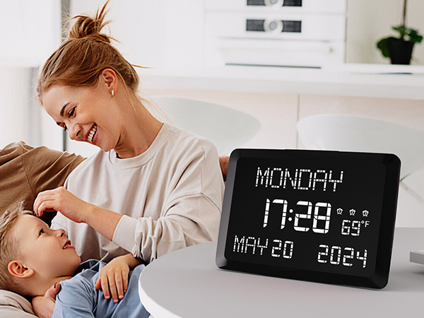 large digital office clock