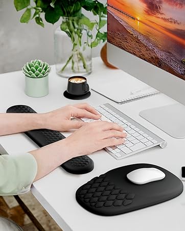 keyboard wrist rest and mouse pad