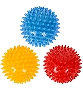 ZHAYAO 3 Pack Spiky Hard Massage Balls, Massager Rollers for Plantar Fasciitis,Muscle Soreness Ma...
