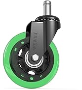 WEWILL Office Chair Wheels - Rubber Casters Replacement Universal Fit 98% Chair(Set of 5) Heavy D...