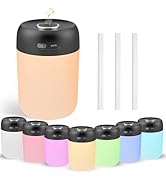 BAMCOO Portable Mini Humidifier, Colorful, 650ml Cool Mist Humidifier
