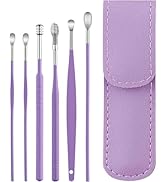 6 Pcs Ear Wax Removal Kit: Ear Cleaner Tools Mini Portable Ear Scope with Stainless Steel 360° Sp...