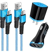 for Motorola USB-C Car Charger+Fast Charger Block+2 Type C 3ft Cables for Moto G Stylus 2026/G Po...