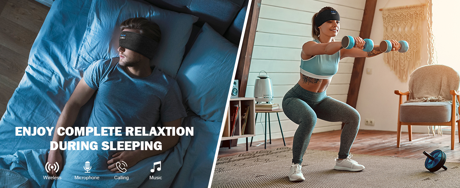 sleep headphones bluetooth headband eye mask sleeping earbuds cool gadgets holiday deal gifts