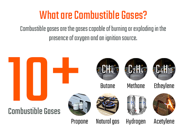 What are combustible gases?