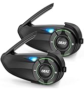 EJEAS Q8 Motorcycle Helmet Bluetooth Intercom, New Mesh 3.0 Group Intercom System with Music Shar...