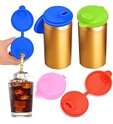 4 Pack Silicone Soda Can Cover Lids,Silicone Canning Lids,Soda Can Lids,Beverage Can Covers Reusa...