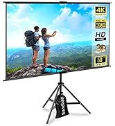 Small Portable Projector Screen Tripod Stand lejiada Mobile Projection Screen, Lightweight Carry ...