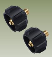 GasSaf QCC1 Propane Adapter Gas Regulator Valve Fitting with Nut and 1/4 Inch Male Pipe Thread (2...