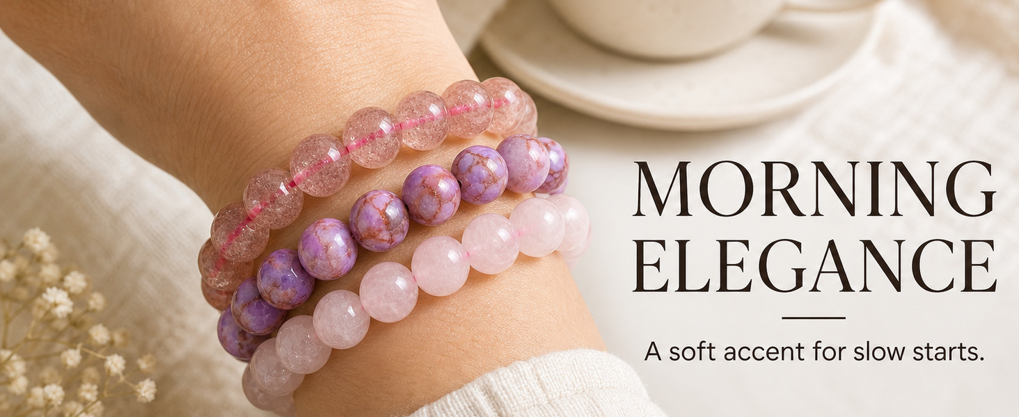 MORNING ELEGANCE — A soft accent for slow starts.