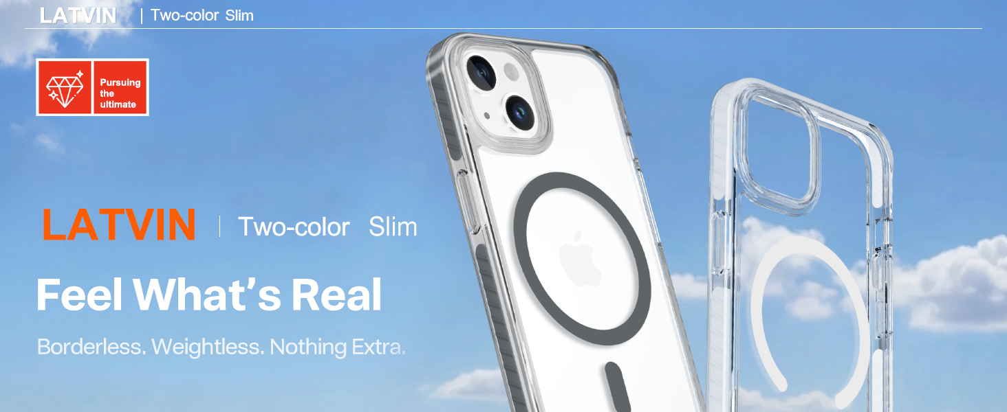 Clear Case, Magnetic Phone Cover, Compatible with MagSafe