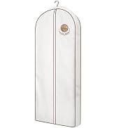 MISSLO 60" Cotton Garment Bag for Long Dress Breathable Fur Coat Storage Bag Women Dress Cover Lu...