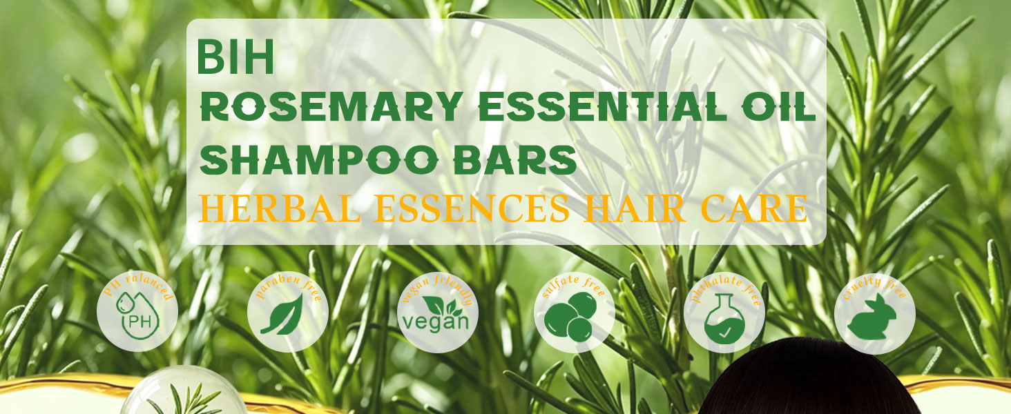 rosemary shampoo bar hair growth Oily Sensitive Itchy Thinning Dandruff Prone Scalp travel size