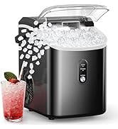 COWSAR Nugget Ice Makers Countertop, Pebble Ice Maker Machine with Soft Chewable Ice, 34Lbs/24H, ...