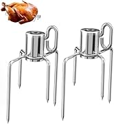 Skyflame Universal 304 Stainless Steel Rotisserie Meat Forks - Fits 1/2-Inch and 3/8-Inch Hexagon...