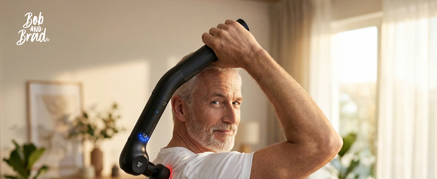 massage gun with red light