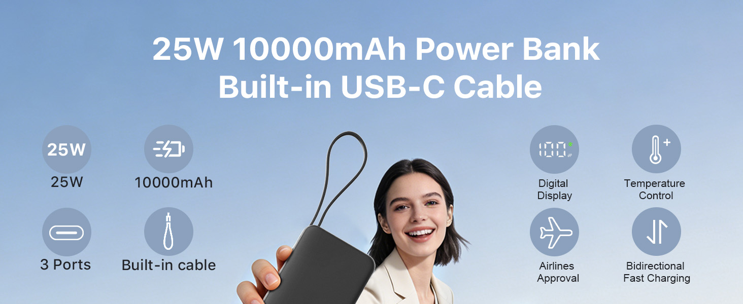 25W 10000mAh Power Bank