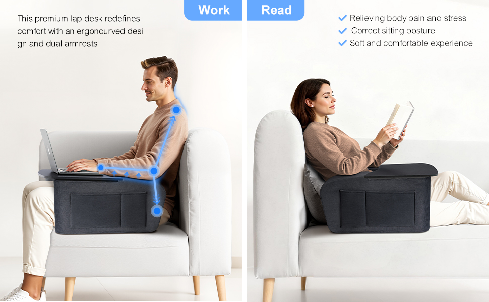 Ergonomic Laptop Pillow Stand for Couch