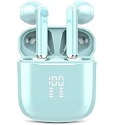 OYIB Wireless Earbuds, Bluetooth 5.3 Headphones Clear Call with ENC Mic, 25Hrs Playtime with LED ...