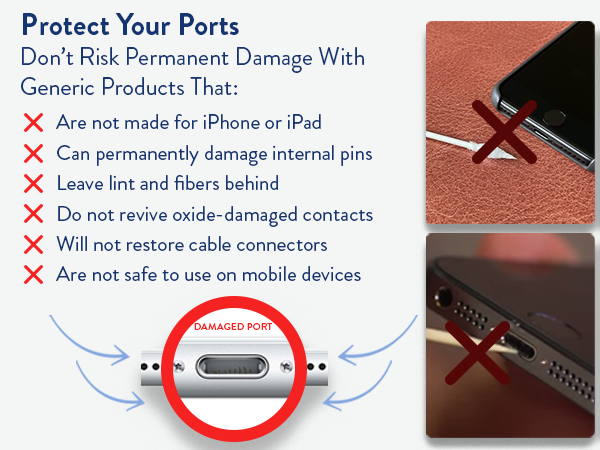 iPhone Cleaning Kit Clean Repair & Restore iPhone and iPad Ports, Lightning Cables Connectors