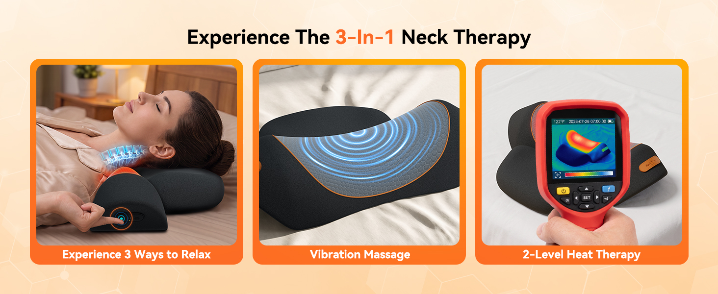3-in-1 neck massager pillow