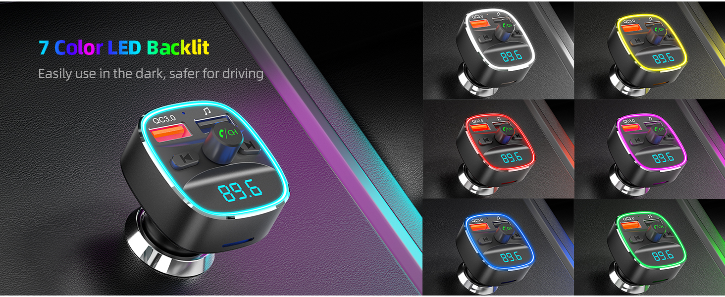 cigarette lighter bluetooth radio transmitter adaptador bluetooth para carro de iphone y cargador