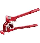 Wostore 180 Degree Tubing Bender for 1/4 5/16 and 3/8 Inch Copper Aluminum Thin Stainless Steel Red