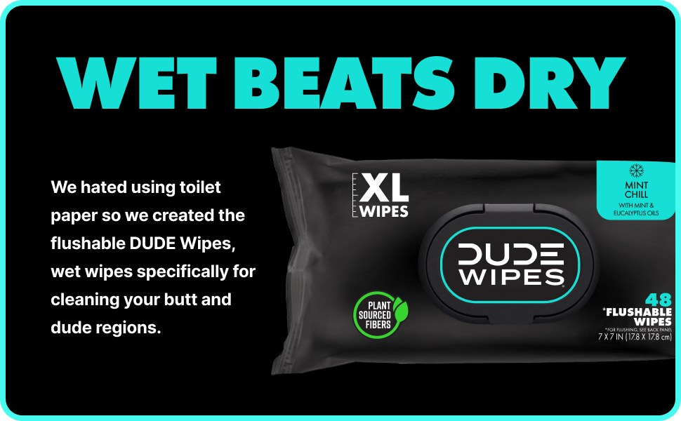 The Future is Now - We hated using toilet paper so we created the flushable DUDE Wipes