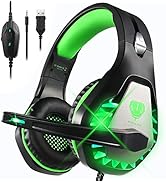 DIWUER Stereo Gaming Headset for Nintendo Switch, PS4, Xbox One with Noise Cancelling Mic, Soft E...