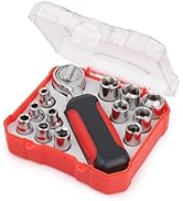 Apollo Tools 13-piece ¼ Inch Drive Metric Socket Set, Includes ¼ Inch Easy Reverse-Switch Ratchet...