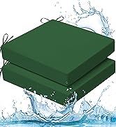 Zonamat Outdoor Chair Cushions Set of 2, 19x19x3Inch Waterproof &amp; Fade Resistant Patio Furniture ...