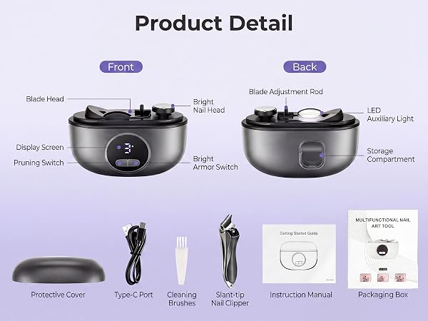 2 in 1 Automatic Electric Nail Clipper