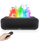 Music Sync Colorful Flame Essential Oil Diffuser, Rainbow Flame 250 mL Ultrasonic 7 Changing Colo...