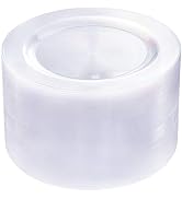 bUCLA 100Pieces Clear Plastic Plates -10.25inch Disposable Dinner Plates- Premium Weddings&amp; Party...