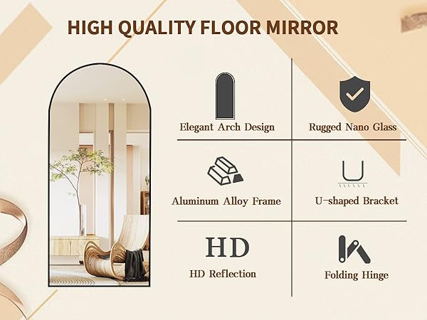 arched floor mirror