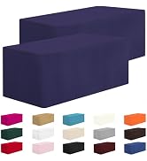 CXPSINC 2 Pack Fitted Table Clothes-72 x 30 Inch Rectangle Tablecloths for 6 Foot Tables, Washabl...