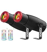 Pinspot Light 2 Pack, Czgor 18W RGBW Mirror Disco Ball Spotlight with Remote Control, Manual Focu...