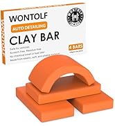 Wontolf Heavy Duty Car Clay Bars Auto Detailing 4 Pcs Premium Grade Magic Clay Bar Kit Car Detail...
