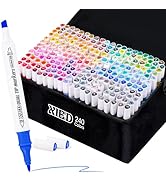 XIEED Alcohol Markers, 240 Colors Alcohol Markers Set for Artists, Students, Adults, Artists in C...