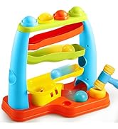 lalalark Ball Drop Toy for Toddlers, Track Stacking Learning Pound a Ball with Hammer, Early Deve...